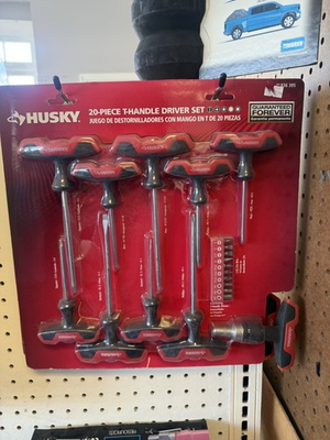 #ad #ad Husky 20 Piece T Handle Driver Set Ergonomic Grip Part #836 395 $29.49