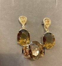 Damen Schmuck Set ,585 Roségold Plattiert,Ring Größe 54,neu