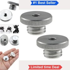 2Pack 1/4 to 5/8 Threaded Screw Adapter Aluminum Alloy Laser Level Tripod