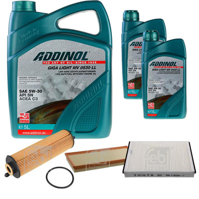 FEBI Inspektionspaket 7L ADDINOL GIGA LIGHT MV 0530 LL für Mercedes-Benz CLS