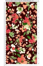 Challis Rayon Printed Inkling, Floral Fabric, Dress Fabric