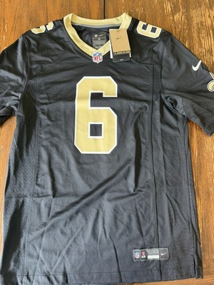 Nike Tyler Shough Black New Orleans Saints Game Jersey - Size M NEW