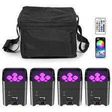 108W RGBWA UV Rechargeable Battery Wireless DMX Par Stage Light Party DJ Disco