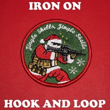 "Jingle Shells" • Funny Gun Christmas Patch • NEW • Made in USA