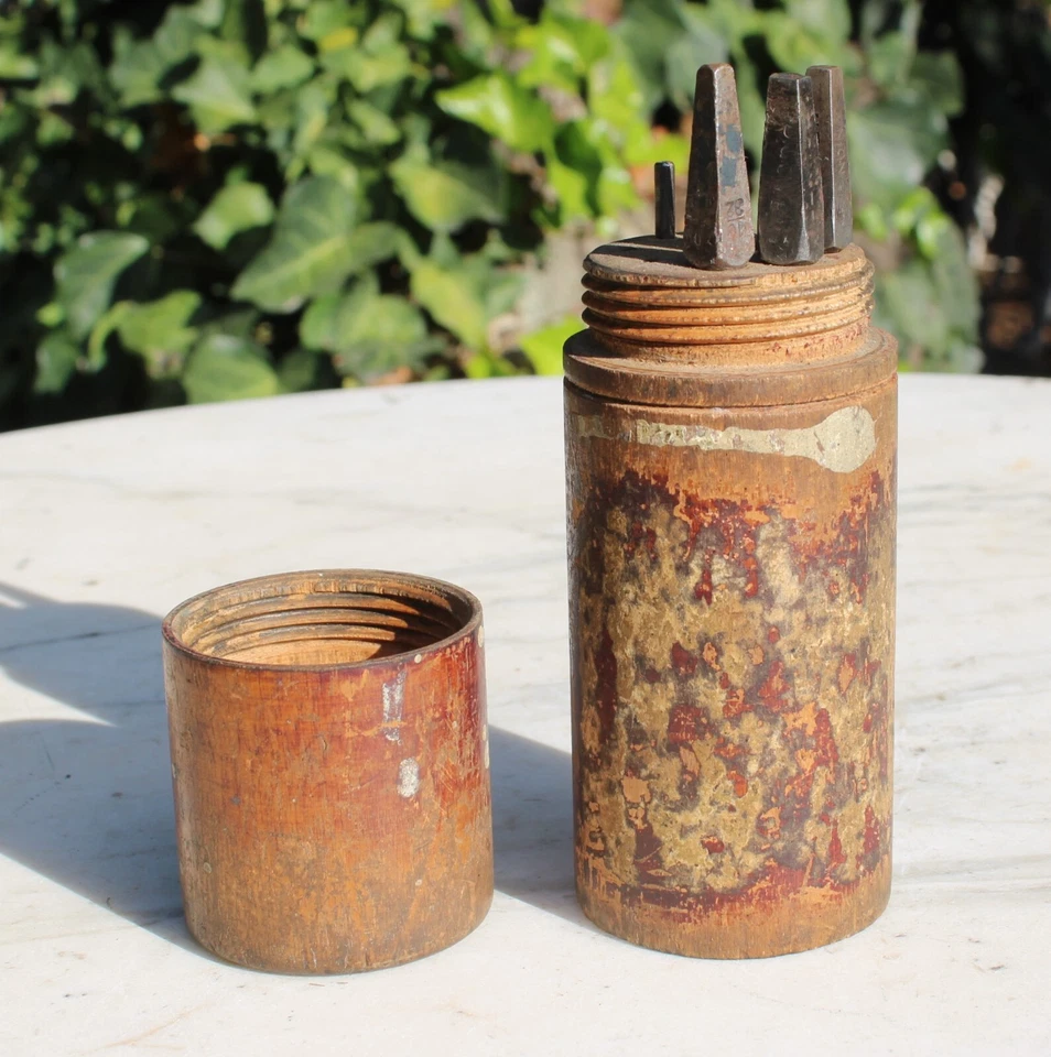 Antiguo Cleveland Twist CO #13 Bit Vintage Stock Herramientas de Metal Estuche de Madera 1910 Foto 3 de 4