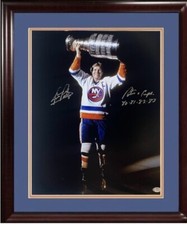 Denis Potvin Signed 16x20 Framed Photo Potvin’s Cups Islanders Auto PSA COA