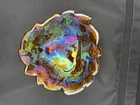 Vintage Indiana Glass Loganberry Iridescent Amber Carnival Glass Bowl