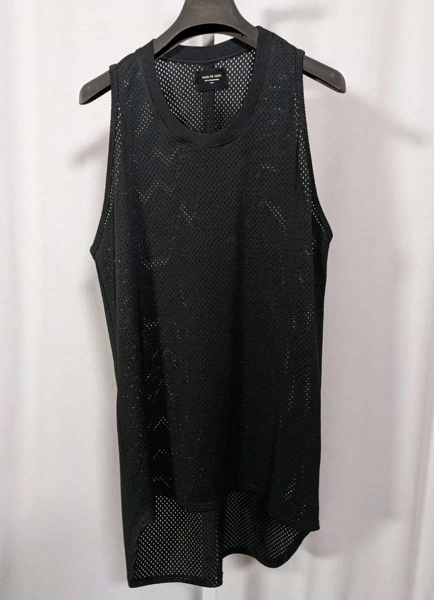 Fear of God Fifth Collection 2017 Basketball Mesh Black Tank Top