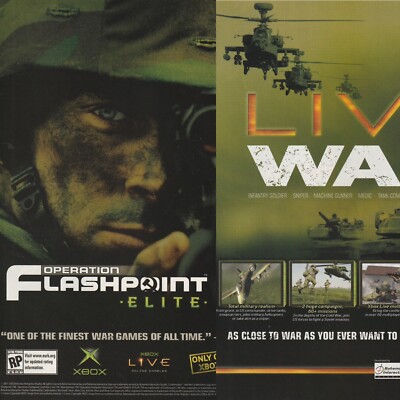 VTG 2006 Operation Flashpoint: Elite 2-Pg Print Ad Art 42x27cm XBOX EGM 199