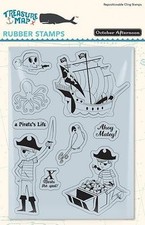 October Afternoon TREASURE MAP Rubber Stamp Set - A Pirate's Life