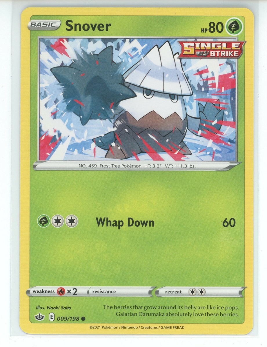Pokemon 2021 S&S Chilling Reign Snover 009/198 Single Strike Common