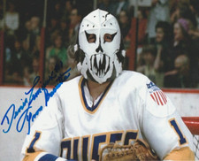 Yvon Barrette Denis Lemieux Autographed 8x10 Slapshot Movie Blem I184