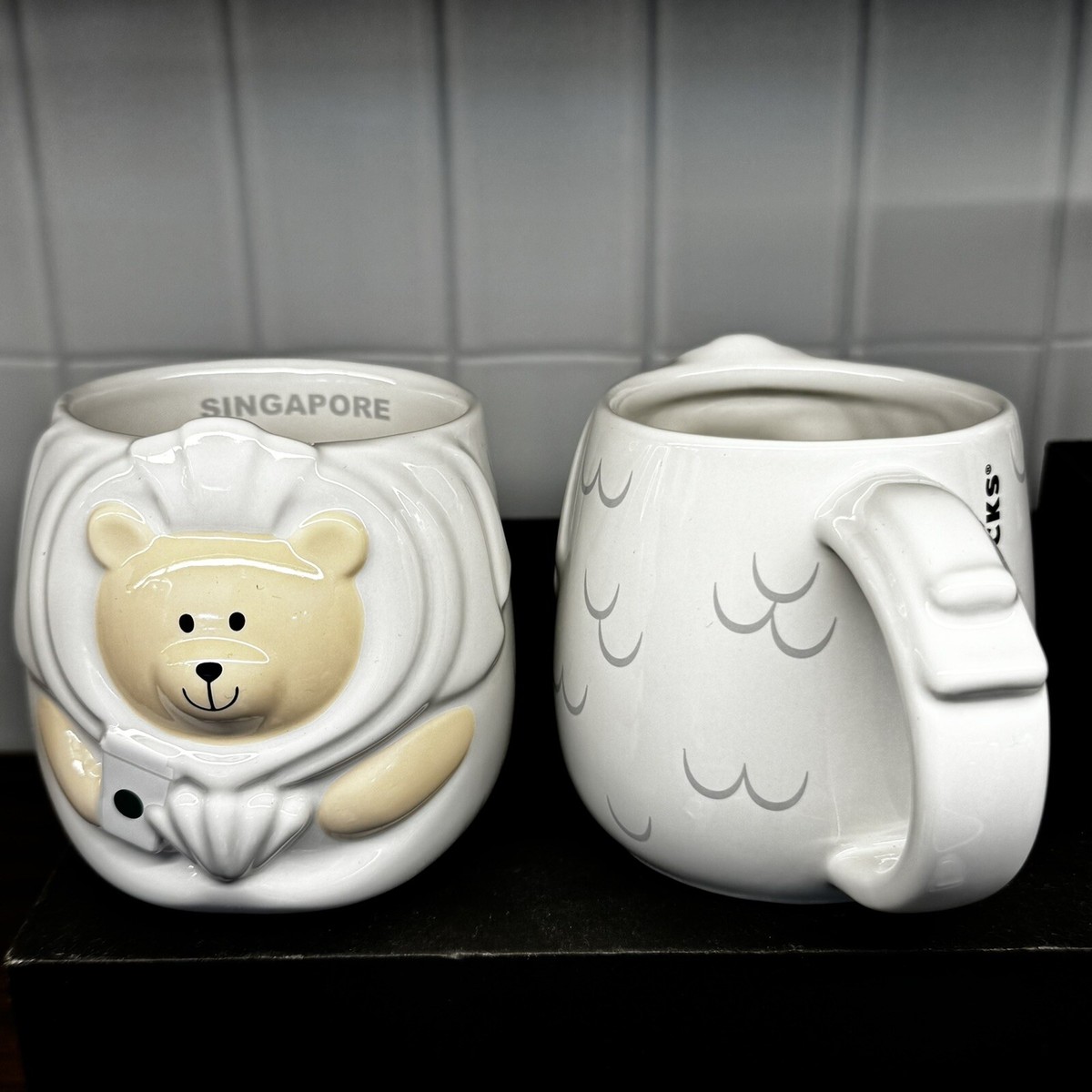 Starbucks Singapore Exclusive Merlion Bearista Ceramic Mug 12oz