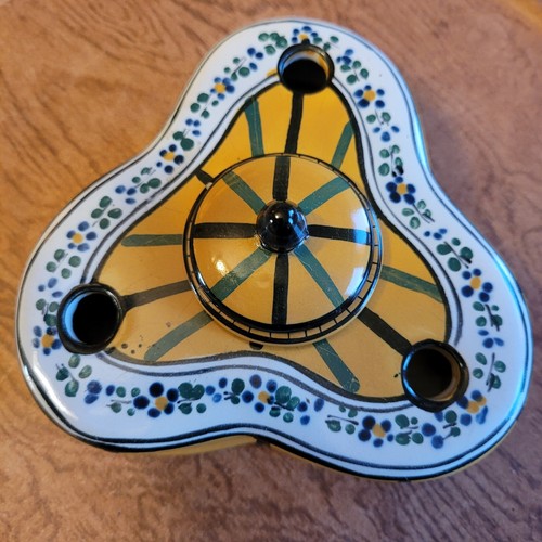 Vintage Art Decò porcellana francese Faience Encrier o calamaio triangolare anni '30 /LEGGI - Foto 19 di 24