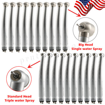 1-10 x Dental High Speed Handpiece 4Hole 1/3 Water Spray Push Button NSK Style