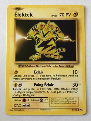 Pokemon Card - Elektek - XY Evolutions - 41/108 - FR