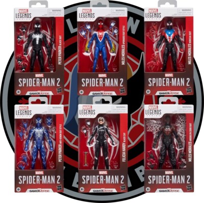 2025 Marvel GamerVerse SPIDER-MAN 2 Legends 6'' Scale Hasbro Figures (Set of 6pc)