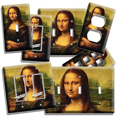 MONA LISA PORTRAIT LEONARDO DA VINCI SWITCH OUTLET WALL PLATE RENAISSANCE HD ART