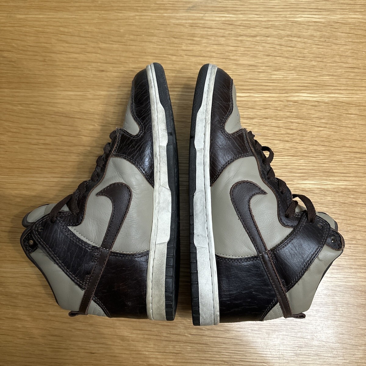 Vintage Nike Dunk Premium High Khaki Baroque Brown 2003 Men's Size