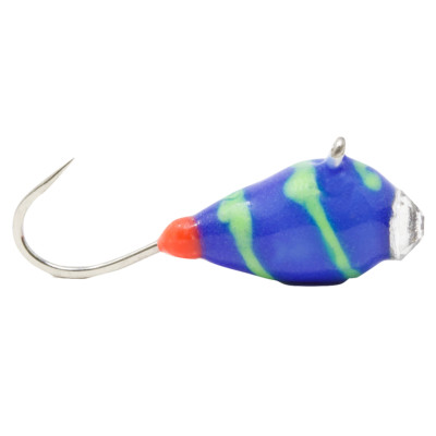 Clam CPI Dave Genz Swirl Drop Tungsten Jig, UV, Glow,  7/64 OZ # 10 Hook