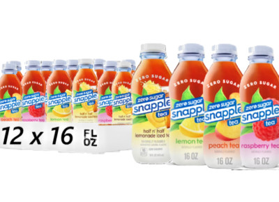 Snapple Zero Sugar Variety 12 Pack - 16 FL Oz Plastic Bottles