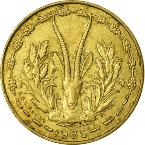 [#680797] Moneta, Kraje Afryki Zachodniej, 5 Francs, 1985, Paris, EF(40-45) - Zdjęcie 1 z 2