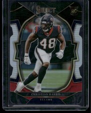 2022 Panini Select #49 Christian Harris Black and Red Prizm Die Cut