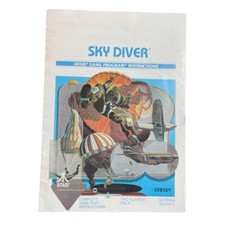 VINTAGE 1978 Original Sky Diver Atari 2600 MANUAL ONLY Insert Instructions