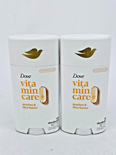 Dove Vitamin Care 72 Hr Deodorant Peaches Shea Butter 2.6 oz Each Lot of 2