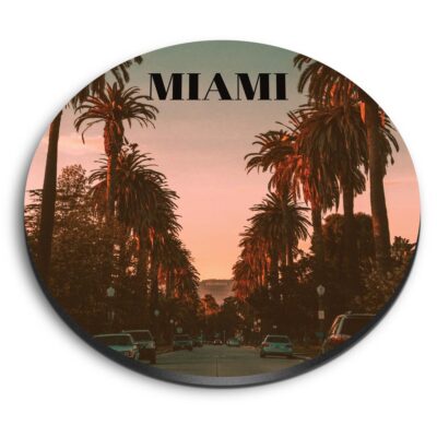 Miami Florida Szene Zweischichtiger MDF-Magnet 2,25"" X 3,5