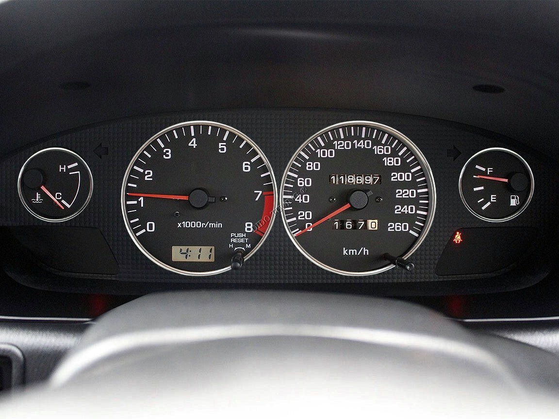 For Nissan 200 SX S14 Silva Dash Instrument Chrome Rings Polished