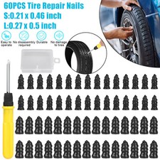 60pcs Tire Repair Rubber Nail Car Tire Repair Screw In Rubber Plug Nail Vacuum 60pcs Tire Repair Rubber Nail Car Tire Repair Screw In Rubber Plug Nail Vacuum