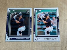 2024 T.B. Rays Carson Williams Panini Donruss Optic RATED PROSPECT + BASE RC 179