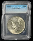 1923 SILVER Peace Dollar GEM BU ICG Graded MS65