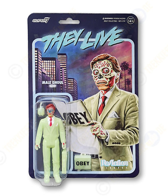 Super7 They Live Sie leben ReAction Actionfigur Male Ghoul glow 10 cm