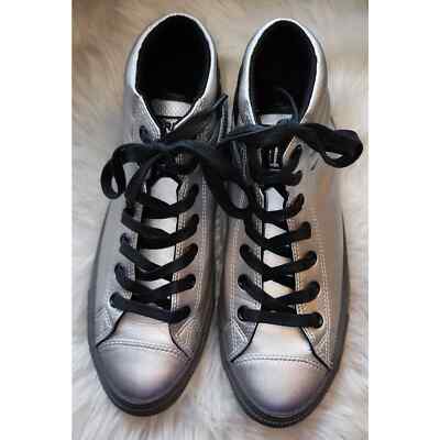 Converse Men\'s Chuck Taylor All Star 152661C Silver Leather Sneaker Shoes Converse Chuck Taylor All Star Metallic High Top Sneaker  main image 3