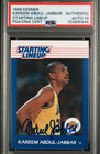1988 Kenner Kareem Abdul-Jabbar Signed Basketball Card Certified PSA/DNA 10 SLU