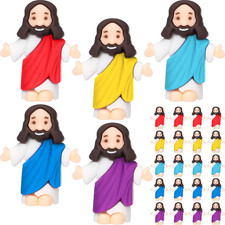 25 Pcs Little Jesus Figures Baby Mini Jesus Figurines Bulk to Hide and Seek Tiny