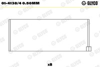 Pleuellager Glyco 01-4138/4 0.50Mm FüR Volvo 360 340 MCV DAF 66 Logan Renault 10