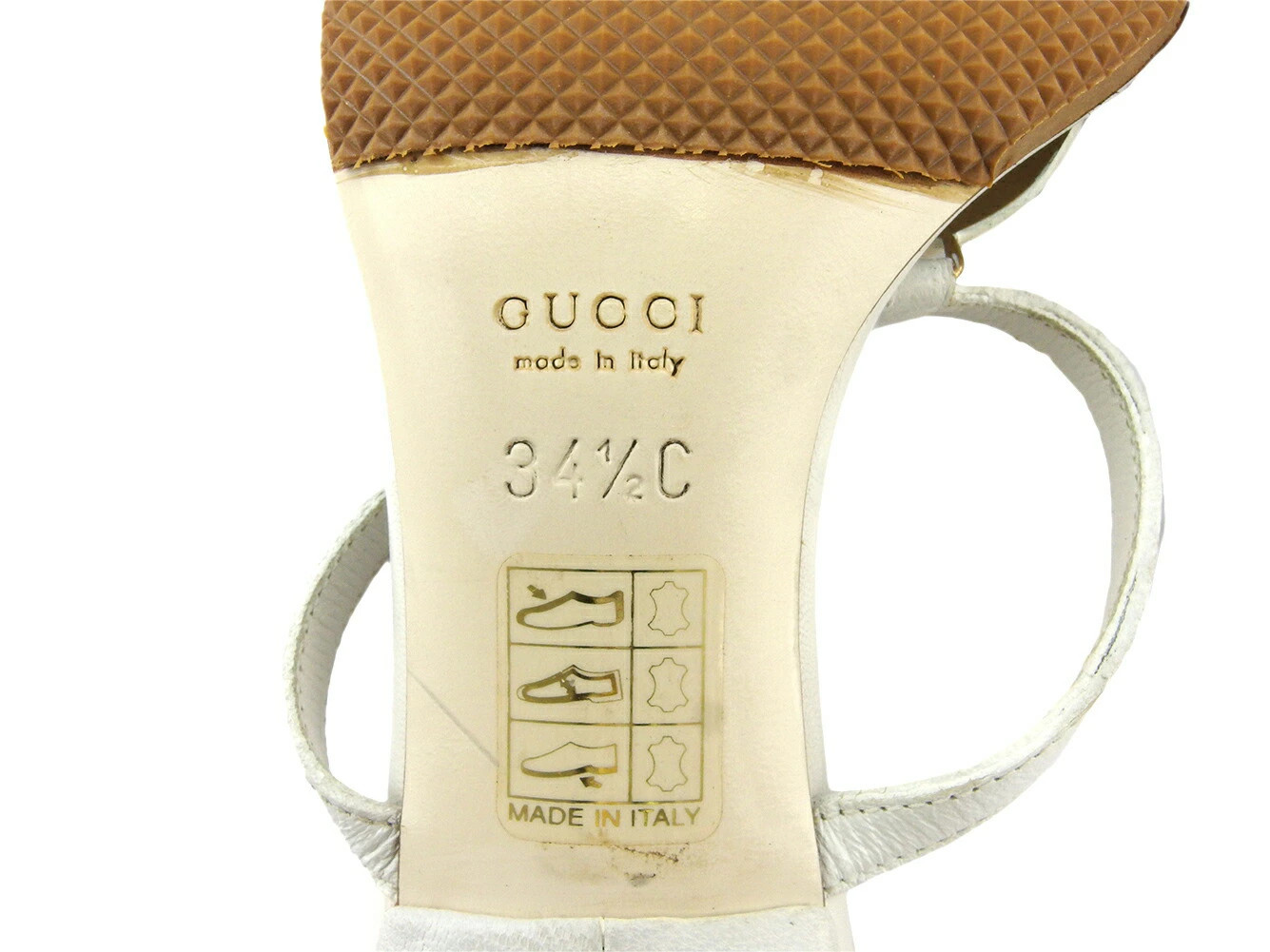 GUCCI Sandals Double G #34 Half C Interlocking G Mark White Beige GMen's Brand H thumbnail 10