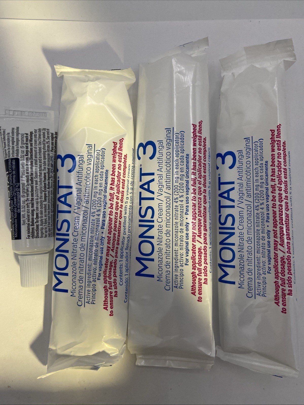 (2 Pack) Monistat 3-Dose Yeast Infection Treatment 3 Prefilled Applicators