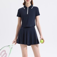 Women's summer new tennis suit set, short polo shirt, short sleeved sports top p