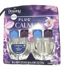 Lot 2 Febreze PLUG Downy CALM Lavender  Vanilla Bean Refills 4ct NEW
