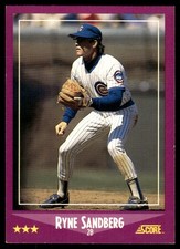 Ryne Sandberg 1988 Score #26 Chicago Cubs MLB READ FREE SHIPPING AutographDen