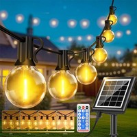 Solar Lichterkette 30M 38+2 Led Wetterfest Dimmbar Warmweiß Outdoor