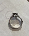 Vintage Sterling Silver Forget-me-not poison Ring