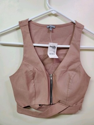 Charlotte Russe Women's Bra Size XS NWT Zip Up Style T3734 Code Beach Club