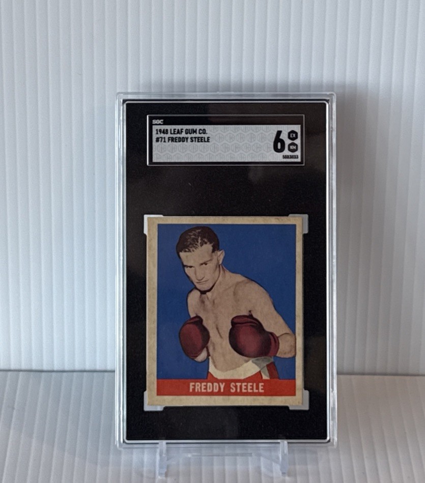 1948 Leaf #71 Freddy Steele Boxing Card SGC  6 Ex-Nm