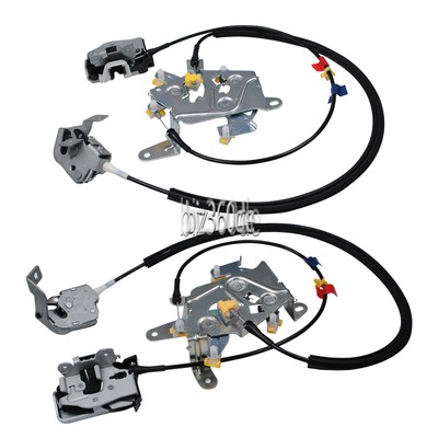 L&R Rear Door Latch Lock Cable Extended Cab For 99-07 Ford F250 F350 Super Duty