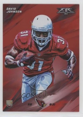 2015 Topps Fire Rookies Flame David Johnson #40 RC 09qu